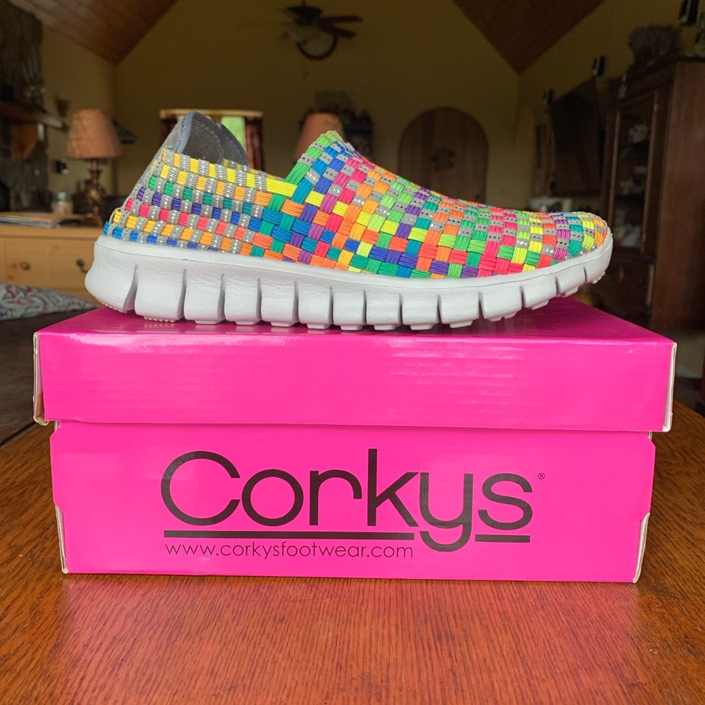 Corkys Joann Multi colored Flat Size 8